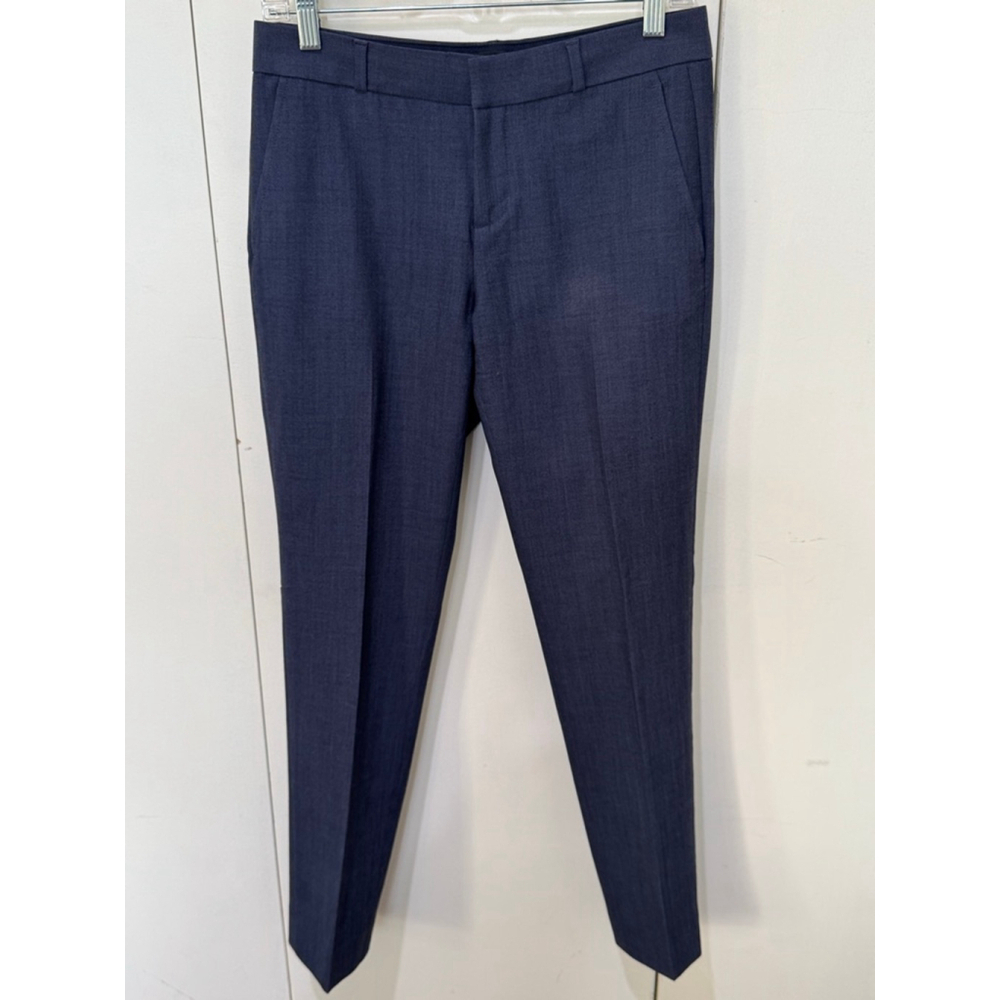 Women's Banana Republic Ryan Blue Wool Blend ryan fit stretch Trousers Size 2
